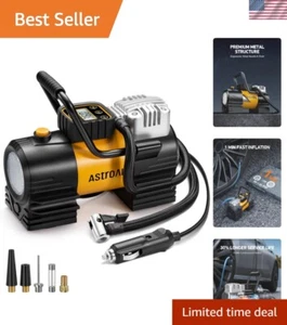 Compressore pneumatico digitale compatto 12V con gonfiaggio rapido e spegnimento automatico - Foto 1 di 11