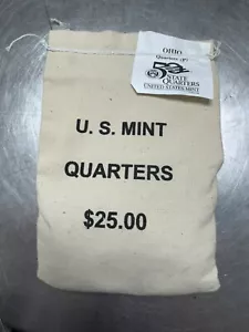 $25 Unopened Mint Bag, 2002-P Ohio State Quarters - Picture 1 of 1
