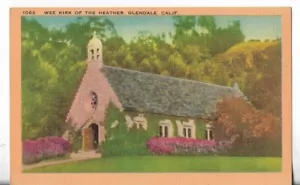 VTG Postcard -Wee Kirk of the Heather Church - Glendale, California - Picture 1 of 2