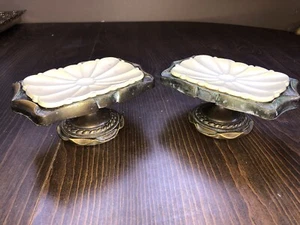 Vintage 70er Jahre AMEROCK Kutsche Haus Seifenschale Halter für Badezimmer 2er SET - Bild 1 von 12