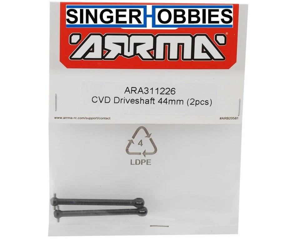ARRMA ARA311226 - CVD Driveshaft 44mm (2)