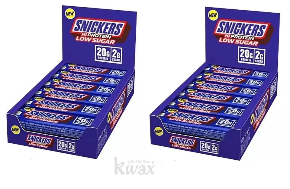 MARS (EUR 43,58/kg) Snickers Low Sugar High Protein Chocolate Bar 2 x Karton 12x 57g
