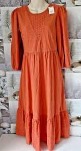 White Stuff Nigella Woven Coral Cotton Oversized Maxi Dress Size 6 BNWT - Picture 1 of 6