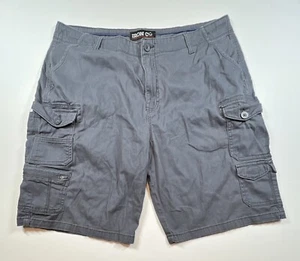 Iron Co. Pantalones Cortos Carga Hombre 38 Azul Gris Algodón Spandex Bolsillos - Imagen 1 de 7