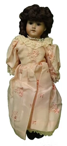 Antique Armand Marseille 370 AM 5/0 DEP Bisque Doll, 17" Sleep Eyes, Brown Hair - Picture 1 of 13
