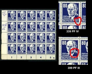 RDA: 399 PF III, IV, 20 unidades, error de placa, **, adherencias s. escaneo, #m555 - Imagen 1 de 4