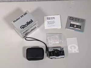 Rollei 35 SE (Black) 35mm Film Camera w/ Sonnar 40mm f/2.8 Lens, Box, Case, RARE - Picture 1 of 12