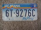 1996 Montana  license plate  MT 96   (s)