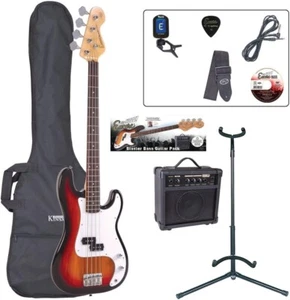 E4 Blaster Series Bass Guitar Outfit - Sunburst - Picture 1 of 2
