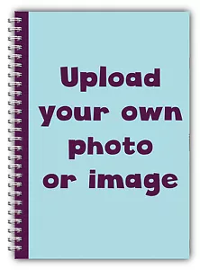A5 PERSONALISED CUSTOM NOTEBOOK YOUR OWN PHOTO LOGO SCHOOLS RULED LINED 100 PAGE - Picture 1 of 4