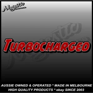 TURBOCHARGED - 155mm x 26mm - CAR - DECAL / STICKER - Bild 1 von 1