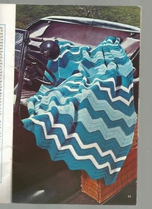 Afghans Crochet Patterns Granny Square Lattice Chevron Knit Cable P45 - Picture 1 of 8