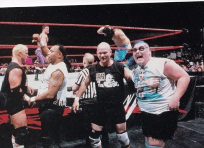J.O.B. Squad 1999 WWF WrestleMania LIVE 4x6 Photo Card #45 Auc - Image 1 of 2