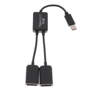 to Dual USB Adapter OTG Cable Splitter Adapter - Picture 1 of 5