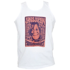 Janis Joplin Piece Of My Heart Rock Blues T shirt Vest Sleeveless Unisex - Bild 1 von 2