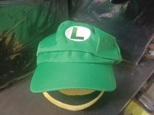 Super Mario Bros Luigi Hat Costume Cosplay Adult Size Elastic Green Cap - Picture 1 of 5