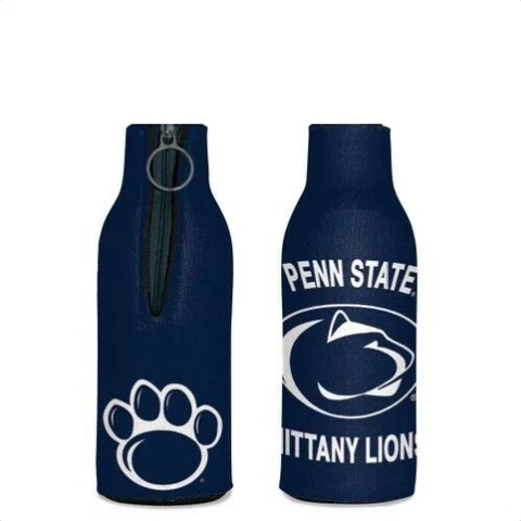 PENN STATE NITTANY LIONS BOTTLE HOLDER COOZIE KOOZIE COOLER WITH ZIPPER Cover