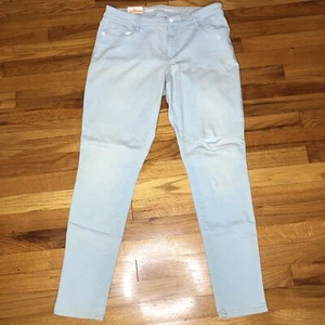 Old Navy Rockstar Jeans Womens 12 Skinny Stretch Mid Rise 5 Pocket Distressed - Picture 1 of 11