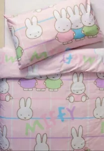 Brand New Licensed MIFFY Reversible SINGLE Bed Quilt Cover Set 100% COTTON - Bild 1 von 6