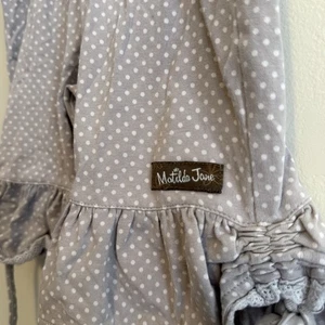Matilda Jane Baby Mädchen 12M Benny Rüschen Hose grau weiß gepunktet Boutique - Bild 1 von 6