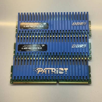 Patriot PVT36G1333ELK 3x2Gb=6Gb PC3-10600 1333Mhz DDR3 Desktop Memory RAM Aa53 - Image 1 of 2