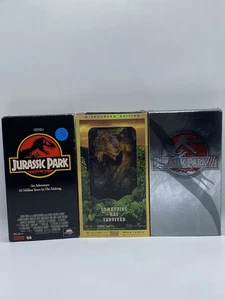 Jurassic Park 1 Jurassic Park 2 The Lost World  Jurassic Park 3 VHS Lot Bundle - Picture 1 of 4