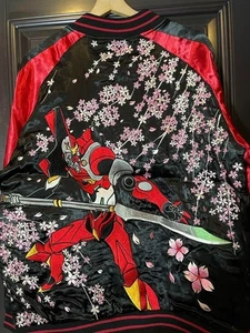 Chaqueta Nishiki x Evangelion Eva-02 Sakura Sukajan Reversible JP 2XL (US XL) - Imagen 1 de 15