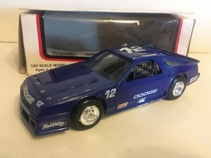 1990 Race of Champions 1:24 Diecast Scale IROC Racing Blue Dodge Daytona #12 - Picture 1 of 6