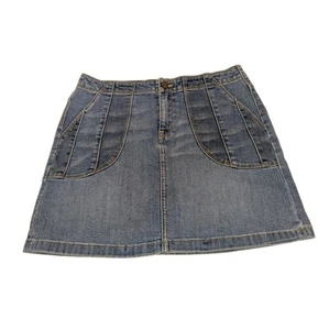 New Chelsea28 Womens Retro Y2K Denim Jean Mini Skirt Size M Vintage Med Wash - Picture 1 of 18