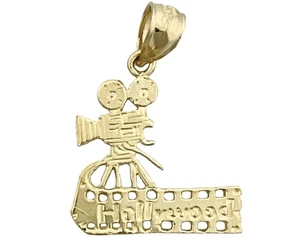 14K Gold Hollywood Film Film Kamera Charm - Bild 1 von 6