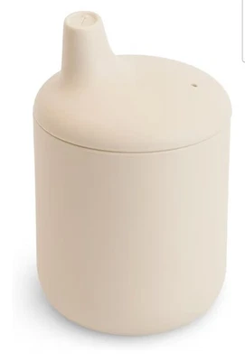 NEW Mushie 100% Silicone Baby Sippy Cup | 6 Months+ (Shifting Sand) - Image 1 of 4