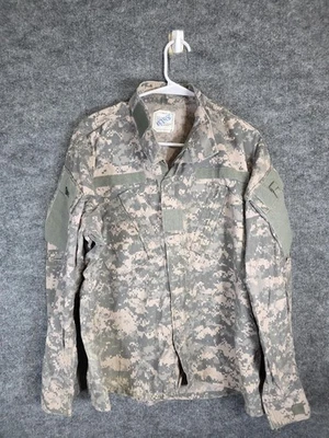 US Army Combat Uniform Jacket Mens Medium Short Camo Flame Resistant ACU - Image 1 of 4