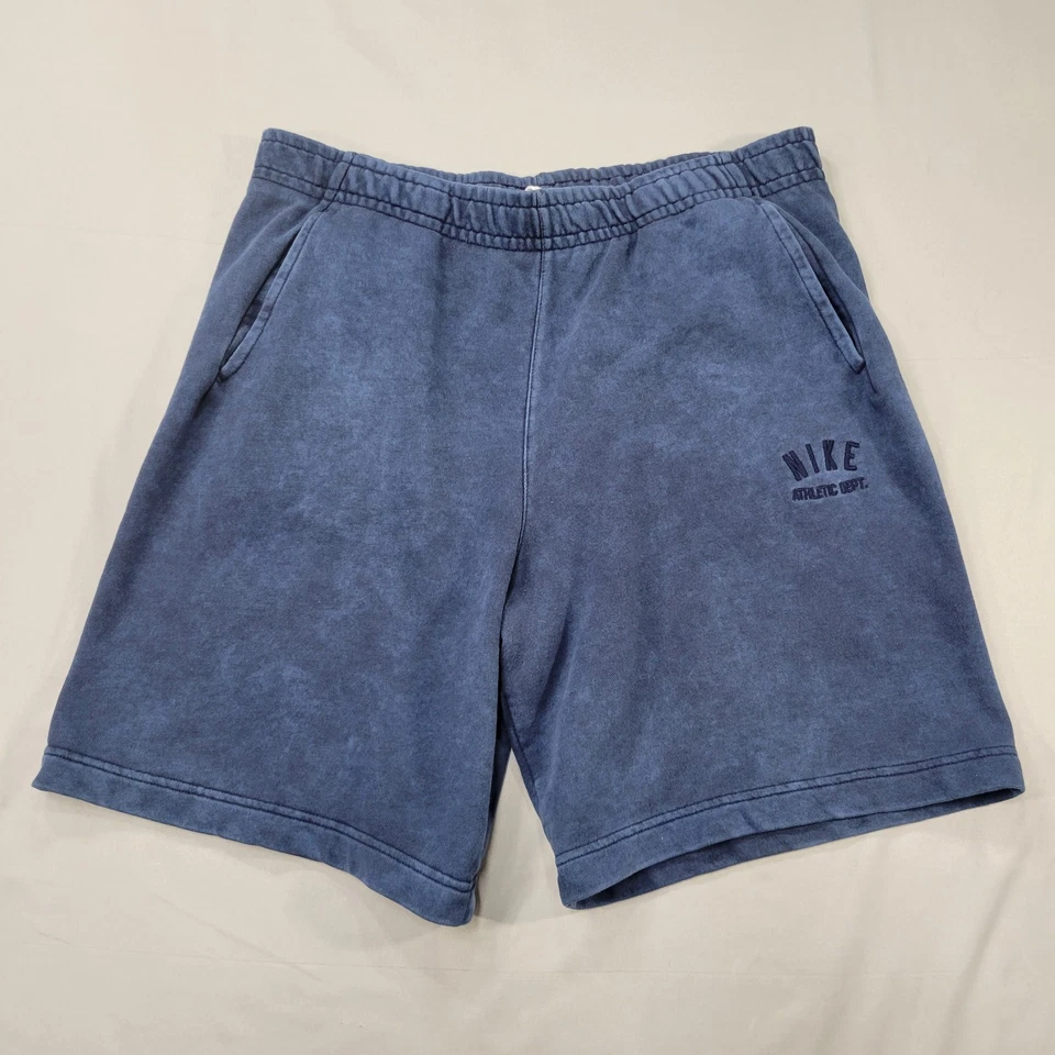 Pantalones cortos deportivos Nike para hombre L Athletic Dept polar azul lavado mezcla de algodón informales gimnasio Foto 1 de 4
