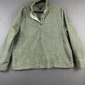 Eddie Bauer Women’s 1/4 Button Up Fleece Sweater Women’s XXL Green Gorpcore - Bild 1 von 5