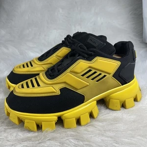 PRADA Cloudbust Thunder Sneakers - 2EG293 - Black Yellow Size 9.5 - Picture 1 of 7