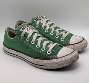Converse Chuck Taylor All Star Green Low Top Sneakers US Size Mens 7 Women's 9 - Picture 1 of 7