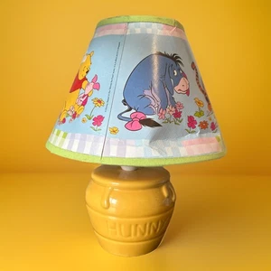 Vintage Winnie The Pooh Hunny Lampe & Schirm - gelber Honigtopf - RAR - GETESTET ✅ - Bild 1 von 13
