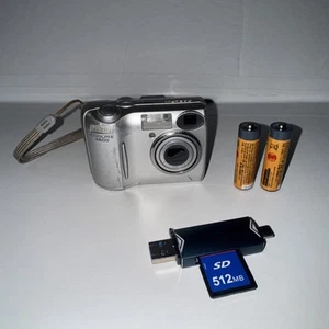 🔥Nikon Coolpix E4600 Silver 4.0MP digital compact camera WORKing memory Adapter - Picture 1 of 7
