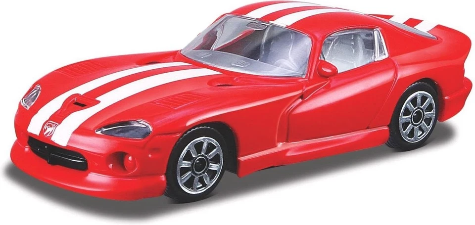 BURAGO, DODGE Viper GTS Coupé rosso con strisce bianche, 1/43,  BUR30029 - Immagine 1 di 1