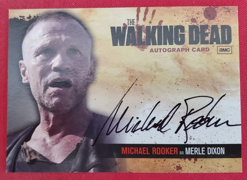 2011 THE WALKING DEAD SEASON 1 AUTOGRAPH CARD MICHAEL ROOKER AS MERLE DIXON AUTO - Image 1 of 1