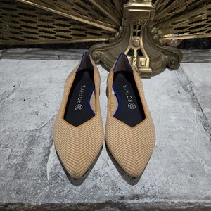 Rothy's Damen-Flats Ringelblume gelb Fischgrätmuster spitz zulaufend 10,5 - Bild 1 von 9