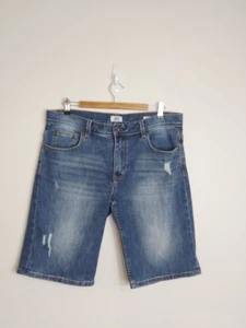 Just Jeans Mens Blue Stretch Denim Shorts Size 34 VGC - Foto 1 di 6