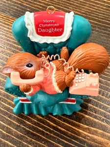 Enesco Merry Christmas Daughter Christmas Tree Ornament 1994 Vintage - Picture 1 of 6