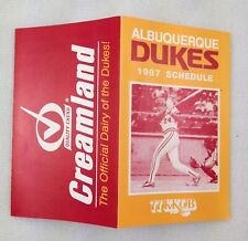 1987 Albuquerque Dukes Baseball Pocket Schedule - Creamland