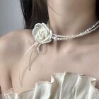 Overlay Ribbon Pearl Necklace Exquisite Balletcore Choker  Hipster