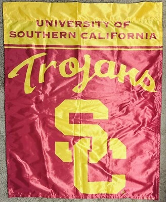Vintage USC Trojans 34”x 28” Banner Flag Officially Licensed NCAA Product USA - Image 1 of 2