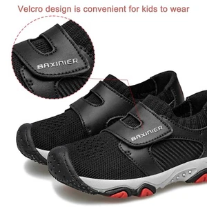 Zapatillas Baxinier para niños pequeños malla transpirable - negras talla 8 - Imagen 1 de 7