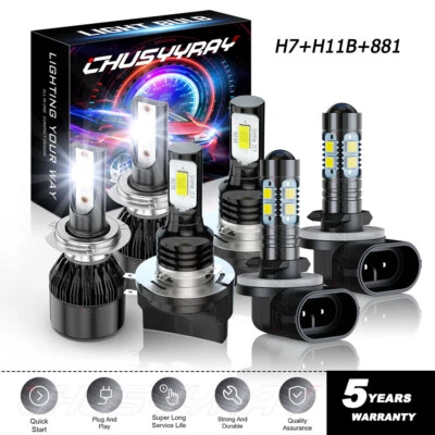 Faro alto/bajo para kia Sportage 2011-2016 H7 H11B + 881 886 bombillas antiniebla Foto 1 de 4