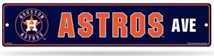 Houston Astros Team Color Street Sign Décor 5" x 24" - Picture 1 of 1
