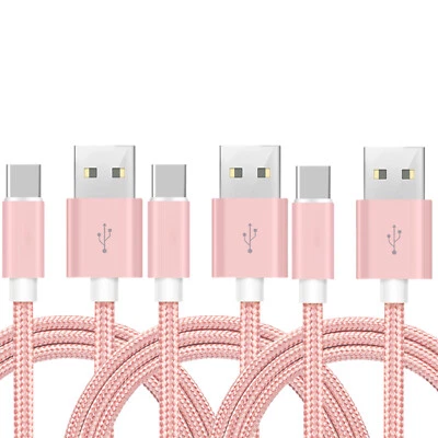 3 Pack 10FT USB-A to USB-C Cable Fast Charge Type C Charging Cord Rapid Charger - Image 1 of 4